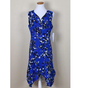 CAbi 5576 Untamed Dress Cobalt Blue Floral Medium
